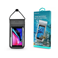 Devia univerzális vízálló védőtok max. 3.8-5.8'' méretű készülékekhez - Strong Waterproof Bag For Smartphone - fekete (ST310676)