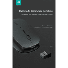 Devia vezeték nélküli egér - Lingo Series 2.4G+Wireless Dual Mode Mouse - szürke (ST379710)