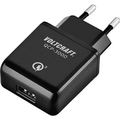 Voltcraft QCP-3000 VC-11342765 USB-s töltőkészülék Aljzat dugó Kimeneti áram (max.) 3000 mA 1 x USB Qualcomm Quick Charge 3.0 (VC-11342765)