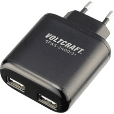 Voltcraft SPAS-2400/2+ VC-11332175 USB-s töltőkészülék Aljzat dugó Kimeneti áram (max.) 4800 mA 2 x USB (VC-11332175)
