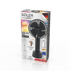 Adler AD 7331b hordozható mini ventilátor fekete (AD 7331b)