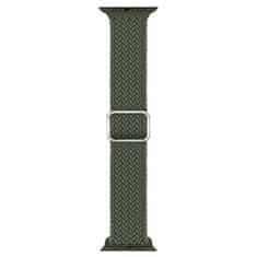 BStrap Elastic Nylon szíj Apple Watch 42/44/45mm, olive green