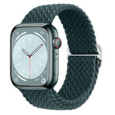 BStrap Elastic Nylon szíj Apple Watch 38/40/41mm, rainforest green