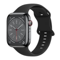 BStrap Smooth Silicone szíj Apple Watch 42/44/45mm, black