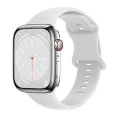 BStrap Smooth Silicone szíj Apple Watch 38/40/41mm, white