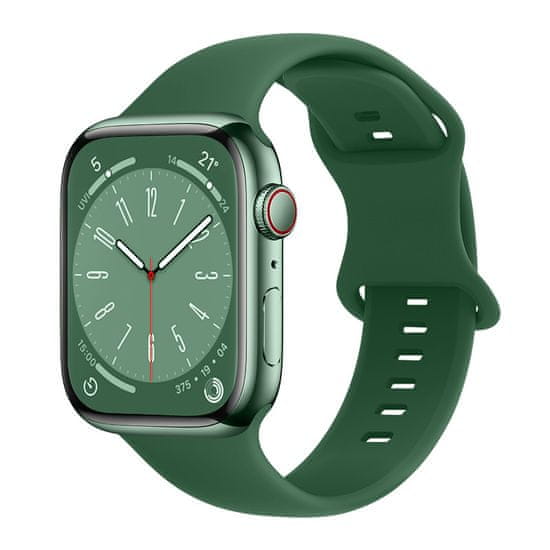 BStrap Smooth Silicone szíj Apple Watch 38/40/41mm, grass