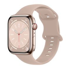 BStrap Smooth Silicone szíj Apple Watch 38/40/41mm, sand pink