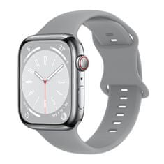 BStrap Smooth Silicone szíj Apple Watch 38/40/41mm, gray