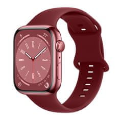 BStrap Smooth Silicone szíj Apple Watch 38/40/41mm, claret