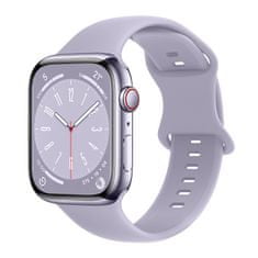 BStrap Smooth Silicone szíj Apple Watch 38/40/41mm, lavender