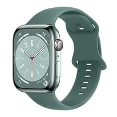 BStrap Smooth Silicone szíj Apple Watch 38/40/41mm, beedle green
