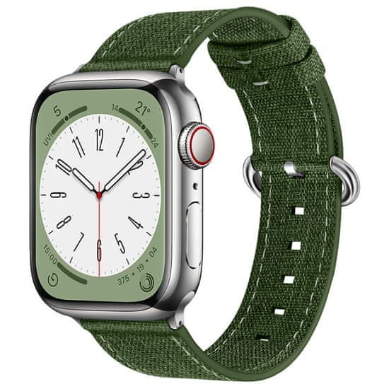 BStrap Denim szíj Apple Watch 42/44/45mm, olive green