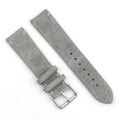 BStrap Suede Leather szíj Samsung Galaxy Watch 42mm, gray