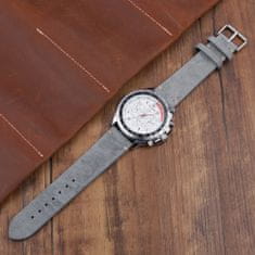 BStrap Suede Leather szíj Huawei Watch GT3 42mm, gray
