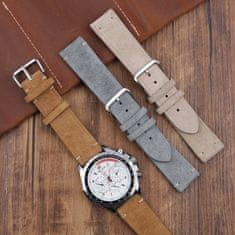 BStrap Suede Leather szíj Huawei Watch GT 42mm, beige