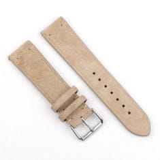 BStrap Suede Leather szíj Huawei Watch GT 42mm, beige