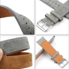 BStrap Suede Leather szíj Xiaomi Amazfit GTR 42mm, gray