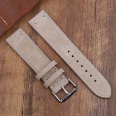 BStrap Suede Leather szíj Xiaomi Watch S1 Active, beige