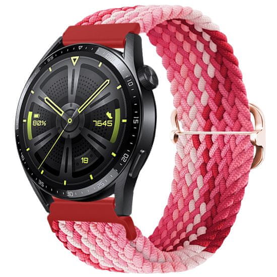BStrap Elastic Nylon szíj Samsung Galaxy Watch 3 41mm, strawberry