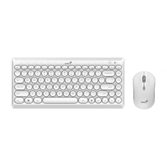 Genius LuxeMate Q8000 vezeték nélküli billentyűzet + egér fehér (31340013415) (31340013415)