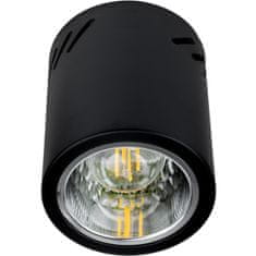 LUMILED Felületi mennyezeti lámpa E27 fekete kerek cső APUS 10