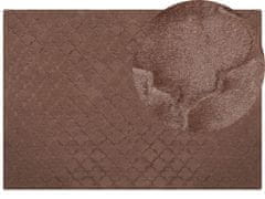 Beliani Barna műnyúlszőrme szőnyeg 160 x 230 cm GHARO