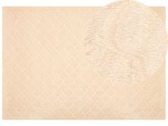 Beliani Bézs műnyúlszőrme szőnyeg 160 x 230 cm GHARO