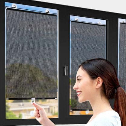 HOME & MARKER® Napellenző árnyékoló roló, tapadókrongos ablak roló, egyszerű belső árnyékolás, 40x60 és 50x125 cm-es ablak árnyékoló | SUNGUARD