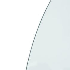 Vidaxl félkör alakú kandallóüveglap 800 x 600 mm 324116