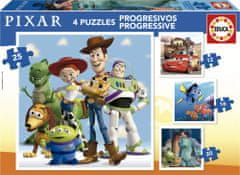 EDUCA Disney Pixar 4 az 1-ben puzzle (12,16,20,25 darab)