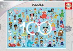 EDUCA Puzzle Disney 100 éves évfordulója - karakterek 100 darab