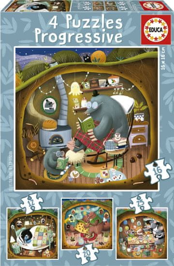 EDUCA Puzzle Forest történetek 4 az 1-ben (12,16,20,25 darab)