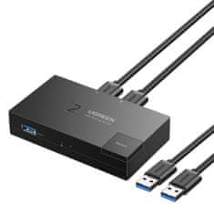 Ugreen CM618 Switch Box 3x USB 3.0, fekete