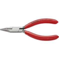 Knipex Fél-kerek csőrű fogó vágóéllel (Rádiófogó) 125 mm, hegyes, lapos pofa, 25 01 125 (25 01 125)