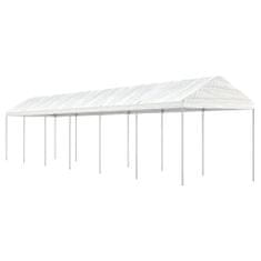 shumee fehér polietilén pavilon tetővel 13,38 x 2,28 x 2,69 m