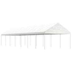 shumee fehér polietilén pavilon tetővel 15,61 x 4,08 x 3,22 m