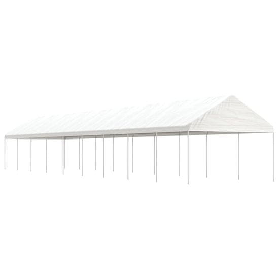 shumee fehér polietilén pavilon tetővel 20,07 x 4,08 x 3,22 m