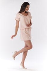 Awama Női mini ruha Gwendogune A178 púder rózsaszín L/XL