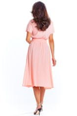 Awama Női midi ruha Iseuflor A296 rózsaszín XL