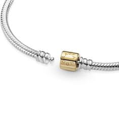 Pandora Elegáns ezüst karkötő arany csattal 599347C00 (Hossz 16 cm)