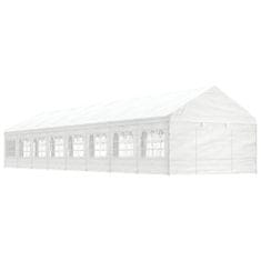 Vidaxl fehér polietilén pavilon tetővel 17,84 x 4,08 x 3,22 m 3155492