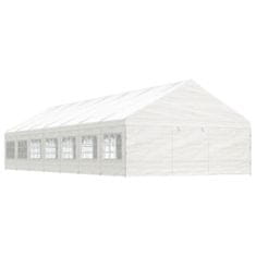 Vidaxl fehér polietilén pavilon tetővel 15,61 x 5,88 x 3,75 m 3155499