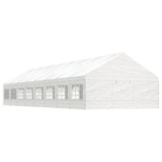 shumee fehér polietilén pavilon tetővel 17,84 x 5,88 x 3,75 m