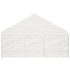 Vidaxl fehér polietilén pavilon tetővel 15,61 x 5,88 x 3,75 m 3155499