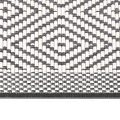 Vidaxl szürke és fehér megfordítható kültéri szőnyeg 100x200 cm 364799