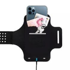 Techsuit Techsuit - Sportos telefontartó felkarra (TH10) - 6,5"-ig telefonokhoz - Szürke/fehér