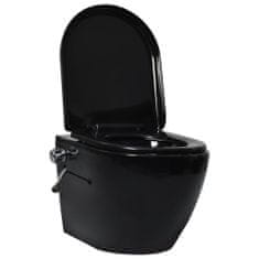 shumee falba beépíthető perem nélküli fekete kerámia WC 