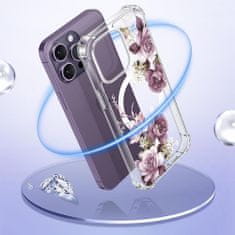 Tech-protect Magmood MagSafe tok iPhone 13, rose floral