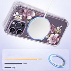 Tech-protect Magmood MagSafe tok iPhone 13, rose floral