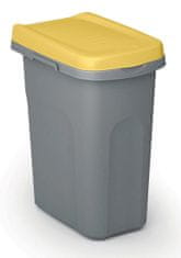 Stefanplast Válogatott hulladékgyűjtő HOME ECO SYSTEM, műanyag, 25l, szürkéssárga